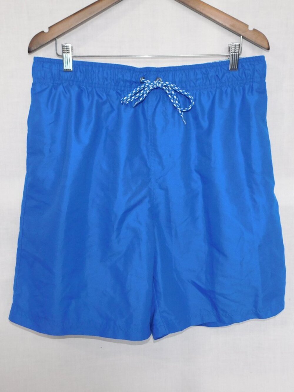 OP Ocean Pacific Solid Blue Mesh lined Swim Trunks Suit Mens L